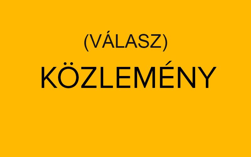 (Válasz) Közlemény